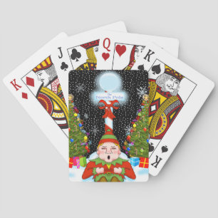 Cartas de juego para Navidades elfos con sueño