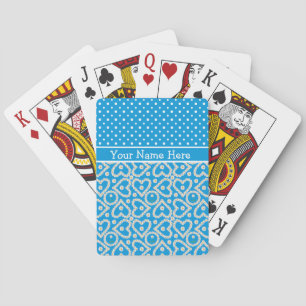 Cartas de juego para personalizar: Polkas Daisies,
