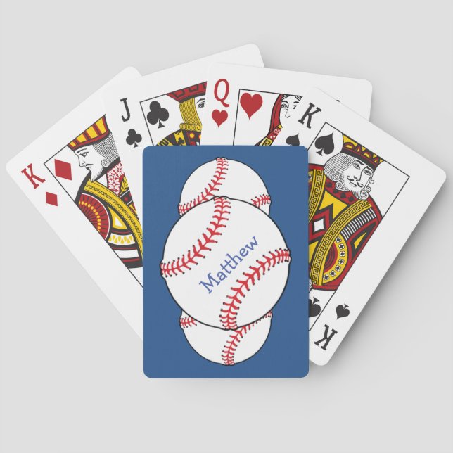 Cartas de juego patrióticas de béisbol (Reverso)