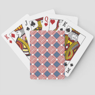 Cartas de juego Patrióticas de Cuadros Estrellados