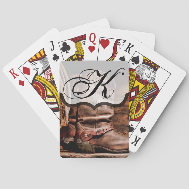 Cartas de juego personalizadas Boots Barn Wood (Reverso)