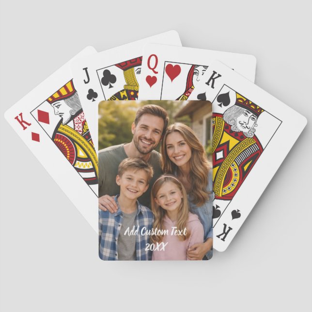 Cartas de Juego Personalizadas con Foto Familiar (Reverso)