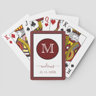 Cartas de juego personalizadas con monograma y nom