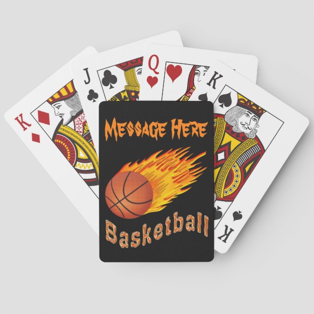 Cartas de juego personalizadas de baloncesto más f (Reverso)