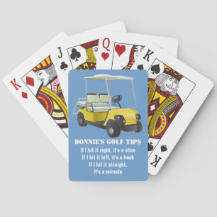 Cartas de juego personalizadas de golfer Cart Tip 