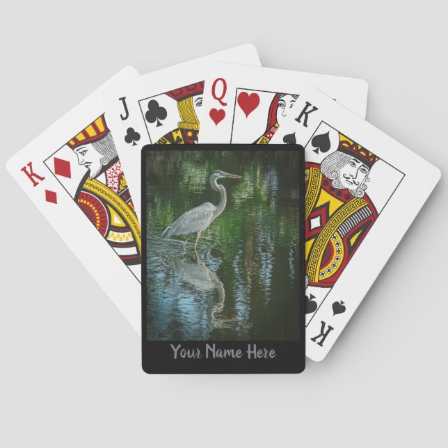Cartas de juego personalizadas de la Gran Garza Az (Reverso)