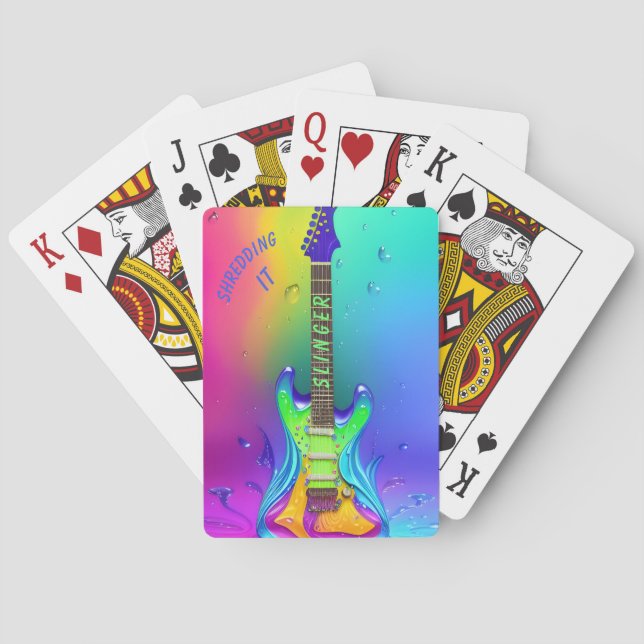 Cartas de juego personalizadas de la música de gui (Reverso)