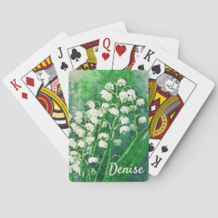 Cartas de juego personalizadas de lirio de los val