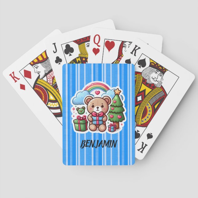 Cartas de juego personalizadas de Oso de peluche (Reverso)