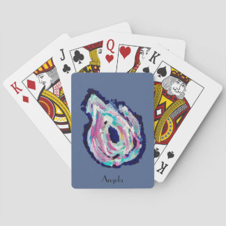 Cartas de juego personalizadas de Ostras - azul
