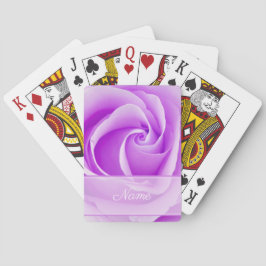 Cartas de juego personalizadas de Rosa púrpura
