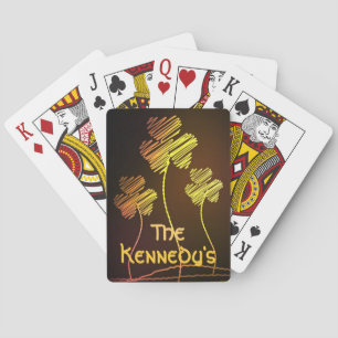Cartas de juego personalizadas de Shamrock irlandé