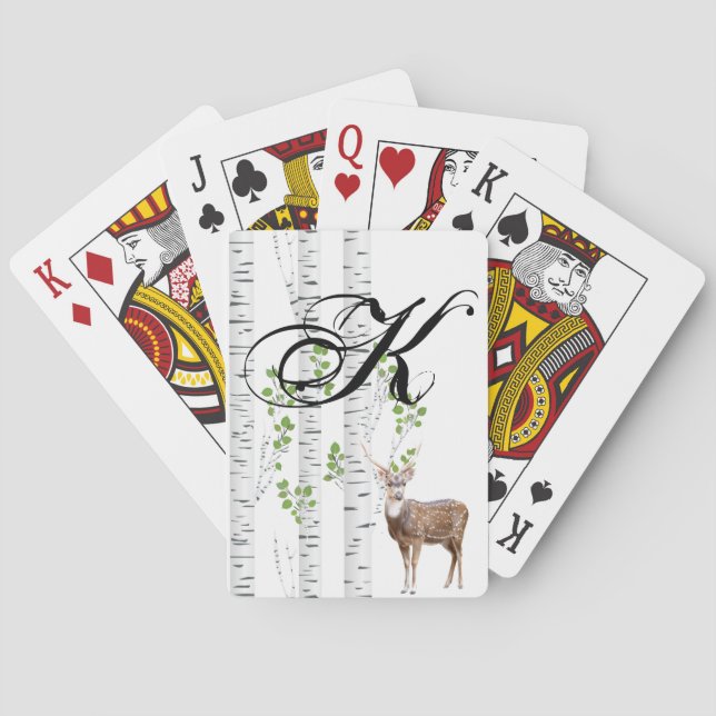 Cartas de juego personalizadas Deer Doe Buck Fores (Reverso)