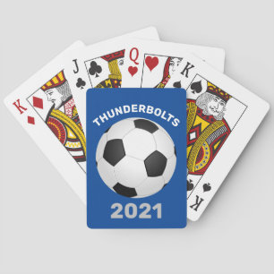 Cartas de juego personalizadas del equipo de fútbo