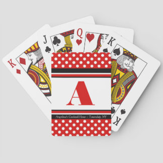 Cartas de juego personalizadas del Punto Rojo de P