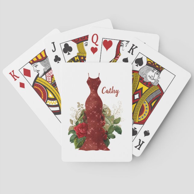 Cartas de juego personalizadas para damas de honor (Reverso)