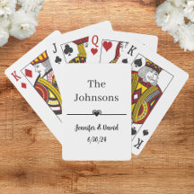 Cartas de juego personalizadas para regalos de bod