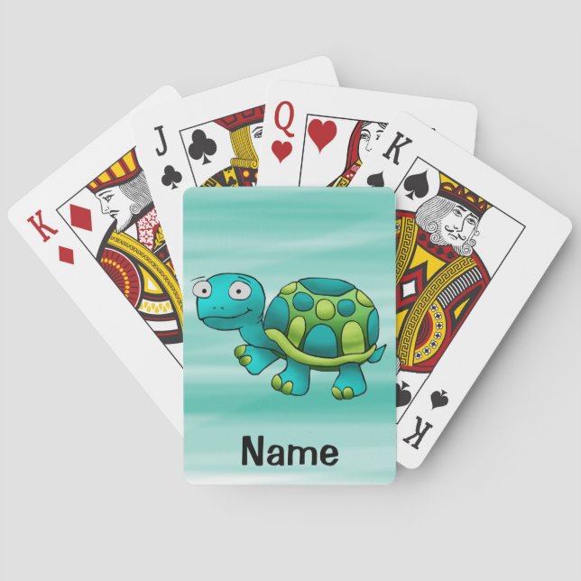 Cartas de juego, Personalizado de tortuga malcriad (Reverso)
