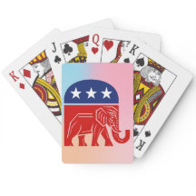 Cartas de juego políticas del elefante republicano