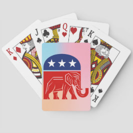 Cartas de juego políticas del elefante republicano