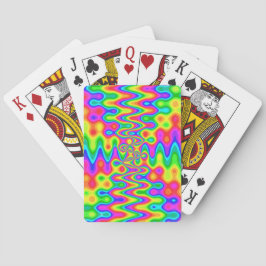 Cartas de juego psicodélicas y coloridas