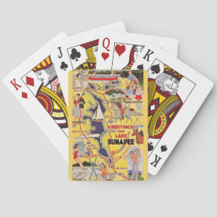 Cartas de juego Retro Lake Sunapee NH