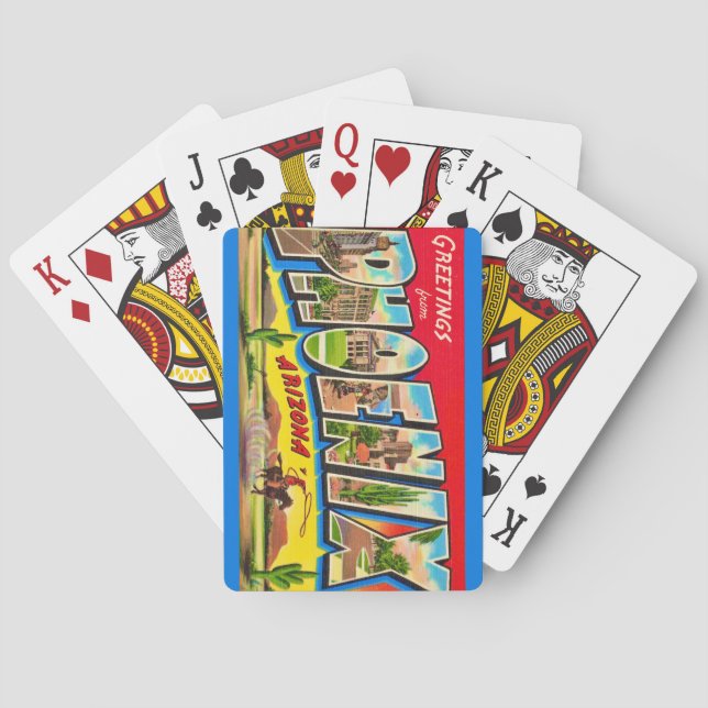 Cartas de juego Retro Phoenix Arizona (Reverso)