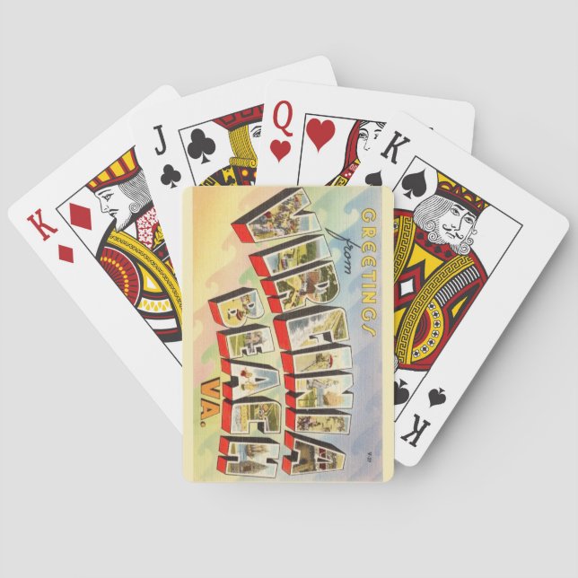 Cartas de juego Retro Virginia Beach (Reverso)