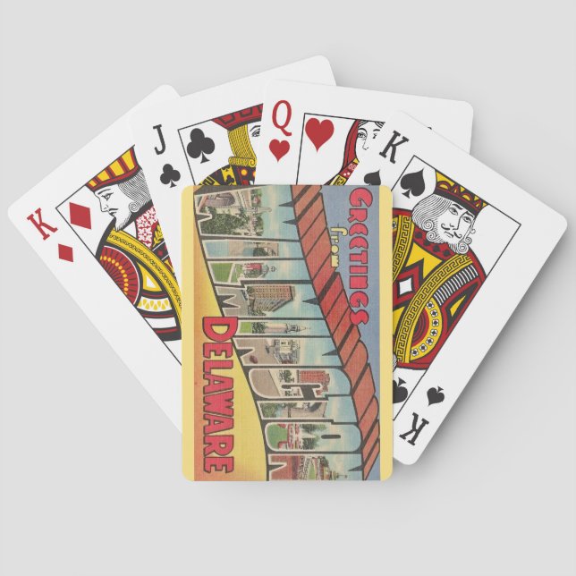 Cartas de juego retro Wilmington Delaware (Reverso)