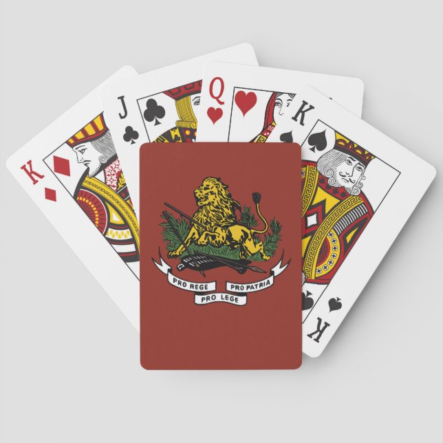 Cartas de juego Rey, Ley y País (Reverso)