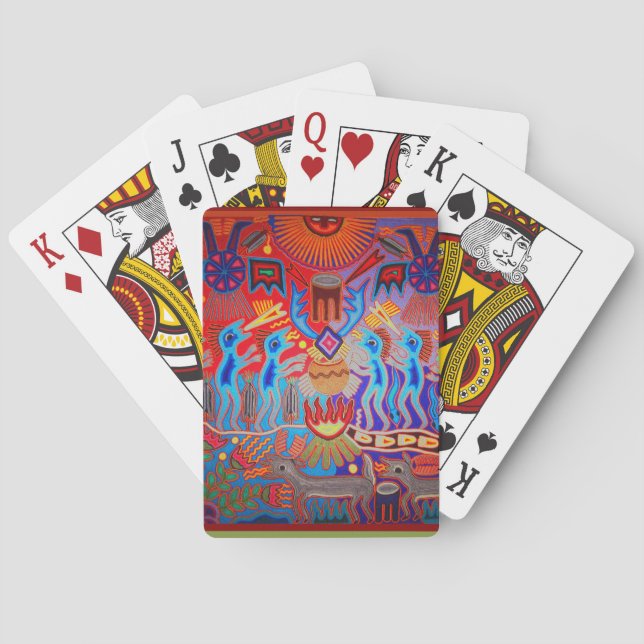 Cartas de juego rituales de Huichol (Reverso)