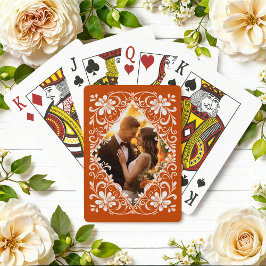 Cartas de juego románticas de Naranjas quemados po