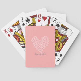 Cartas de juego rosa rosado Minimalista moderno de