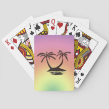 Cartas de Juego - Siluetas de Isla Tropical