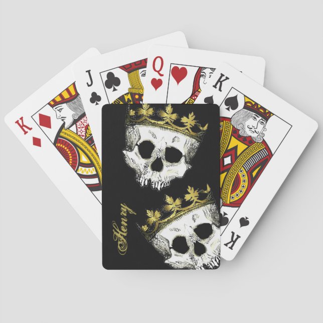 Cartas de juego Skeleton King Skulls (Reverso)
