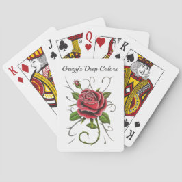 Cartas de juego "Tattoo Style Red Rose"