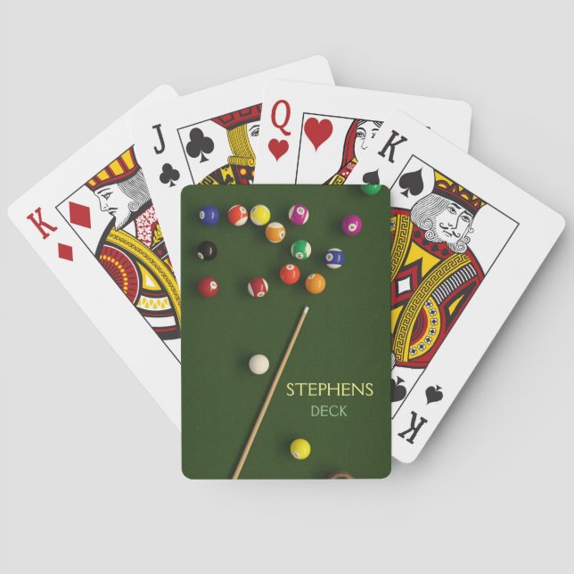 Cartas de juego temáticas de Billiard (Reverso)