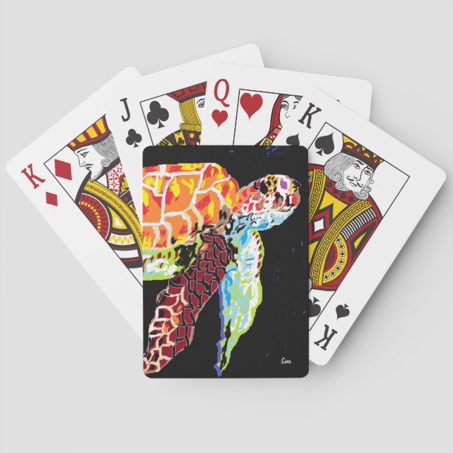 Cartas de juego/ Tortuga marina (Reverso)