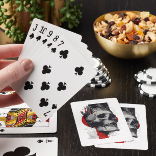 Cartas de juego Trash Polka Crown Skull Rojo Negro