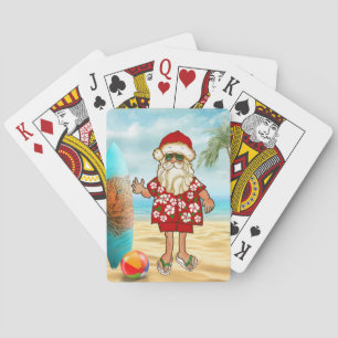 Cartas de juego Tropical Santa Beach