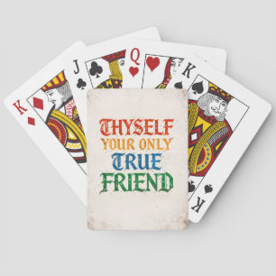 Cartas de juego Tú mismo tu único amigo verdadero