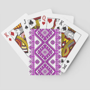 Cartas de juego ucranianas de cruz estiradas morad
