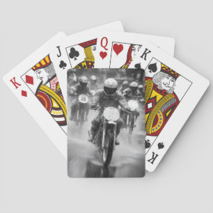 Cartas de juego Vintage Biker Rain Ride