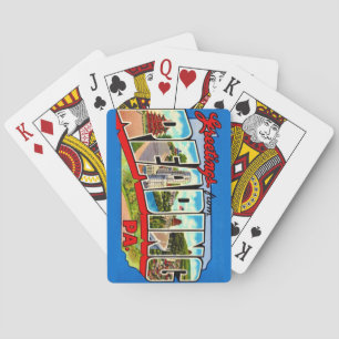 Cartas de juego vintage coloridas de Reading PA