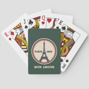Cartas de juego Vintage Paris Torre Eiffel 1889
