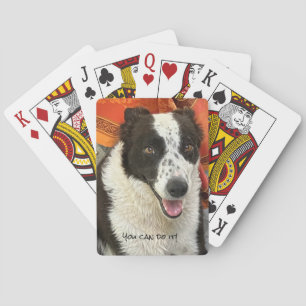 Cartas de jugar de Border Collie en blanco y negro