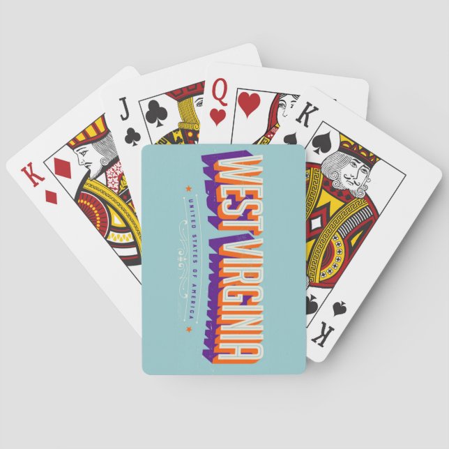 Cartas de jugar de Virginia Occidental EE. UU. (Reverso)