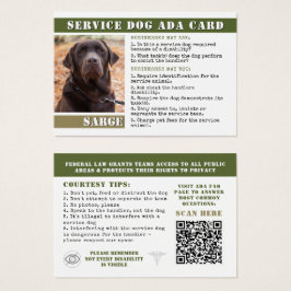 Cartas de la ADA del perro del servicio militar