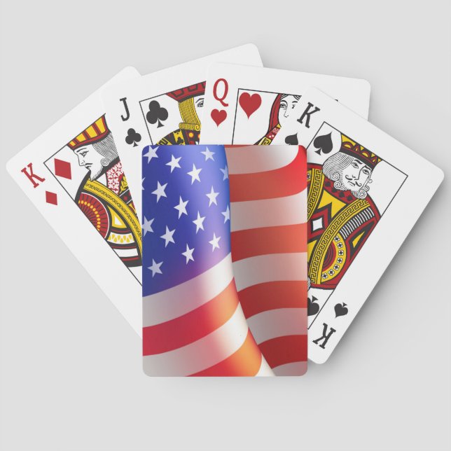 Cartas de la bandera estadounidense con "Vieja Glo (Reverso)