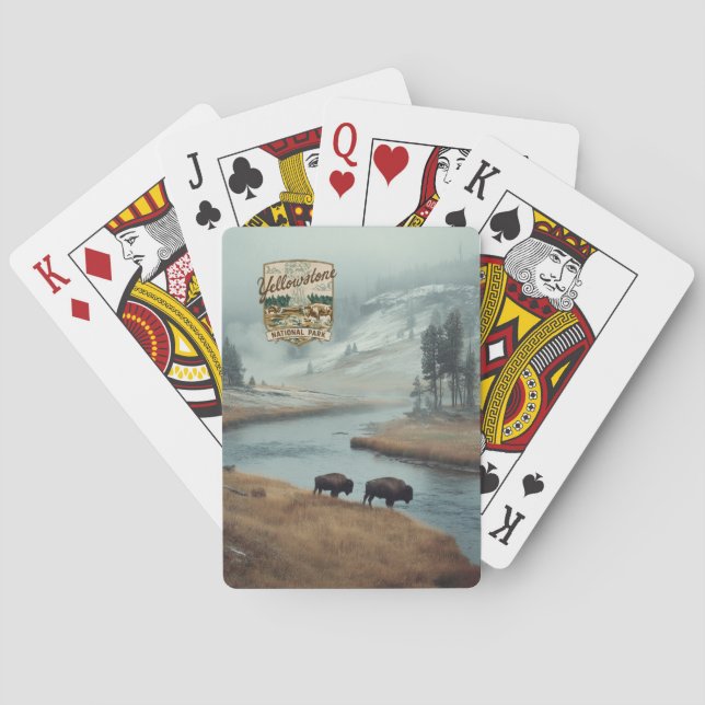 Cartas de la Baraja del Parque Nacional Yellowston (Reverso)